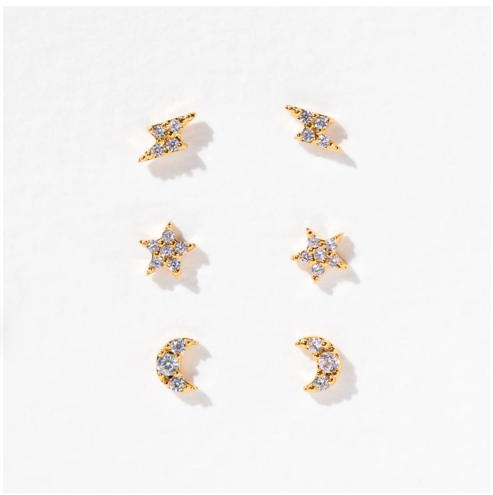 Teeny Tiny Galaxy Studs Gold