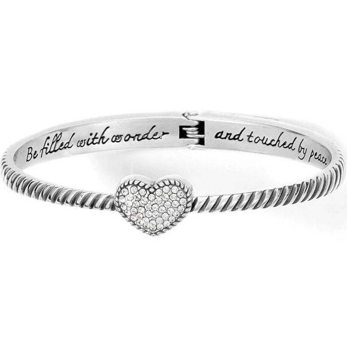 Celestia Heart Hinged Bangle