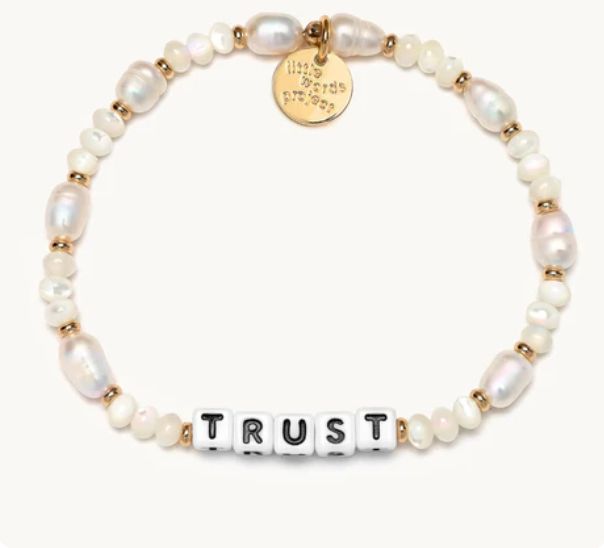 Trust Freshwater Pearl Little Words Project Bracelet