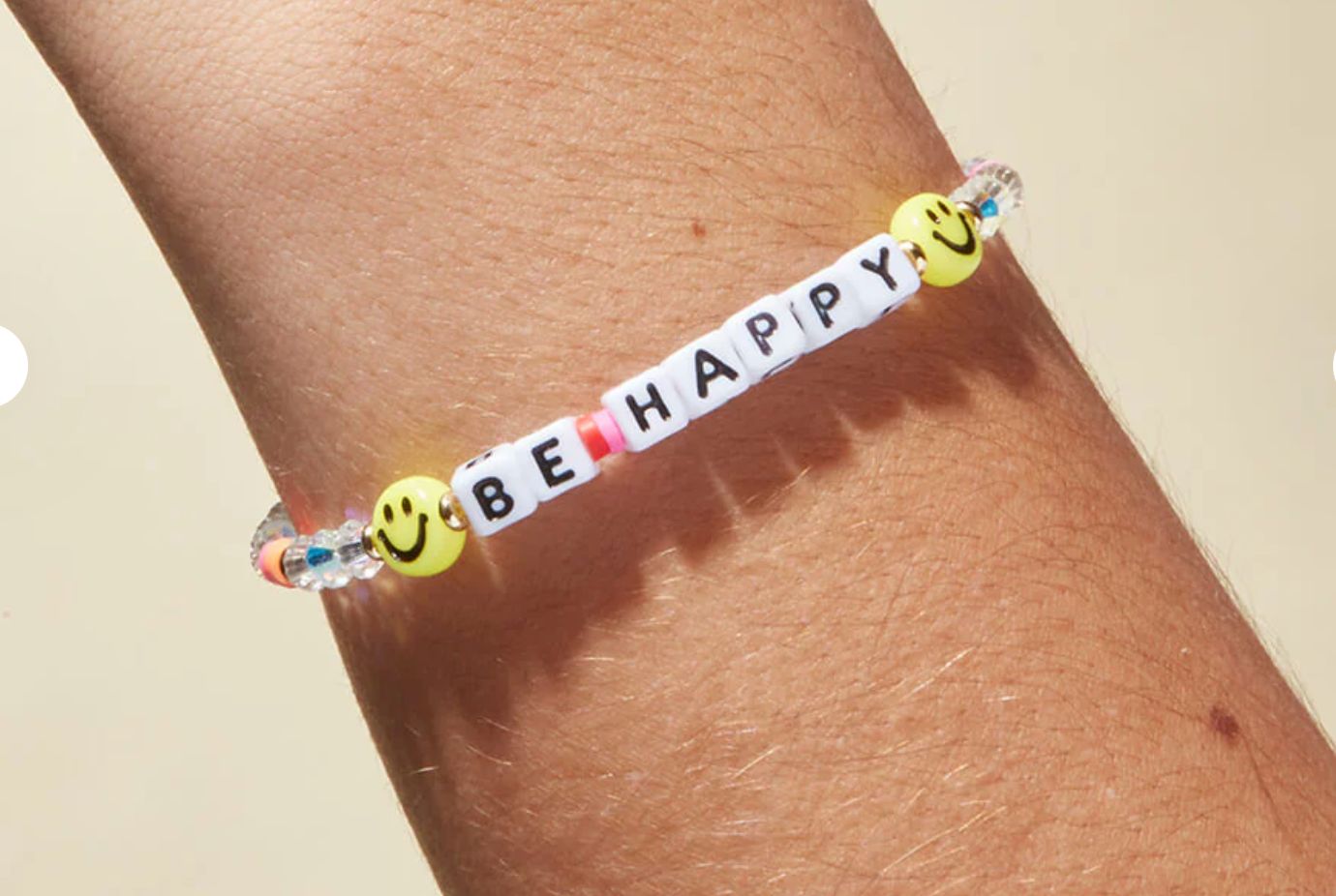 Be Happy Rainbow Sprinkles Little Words Project Bracelet