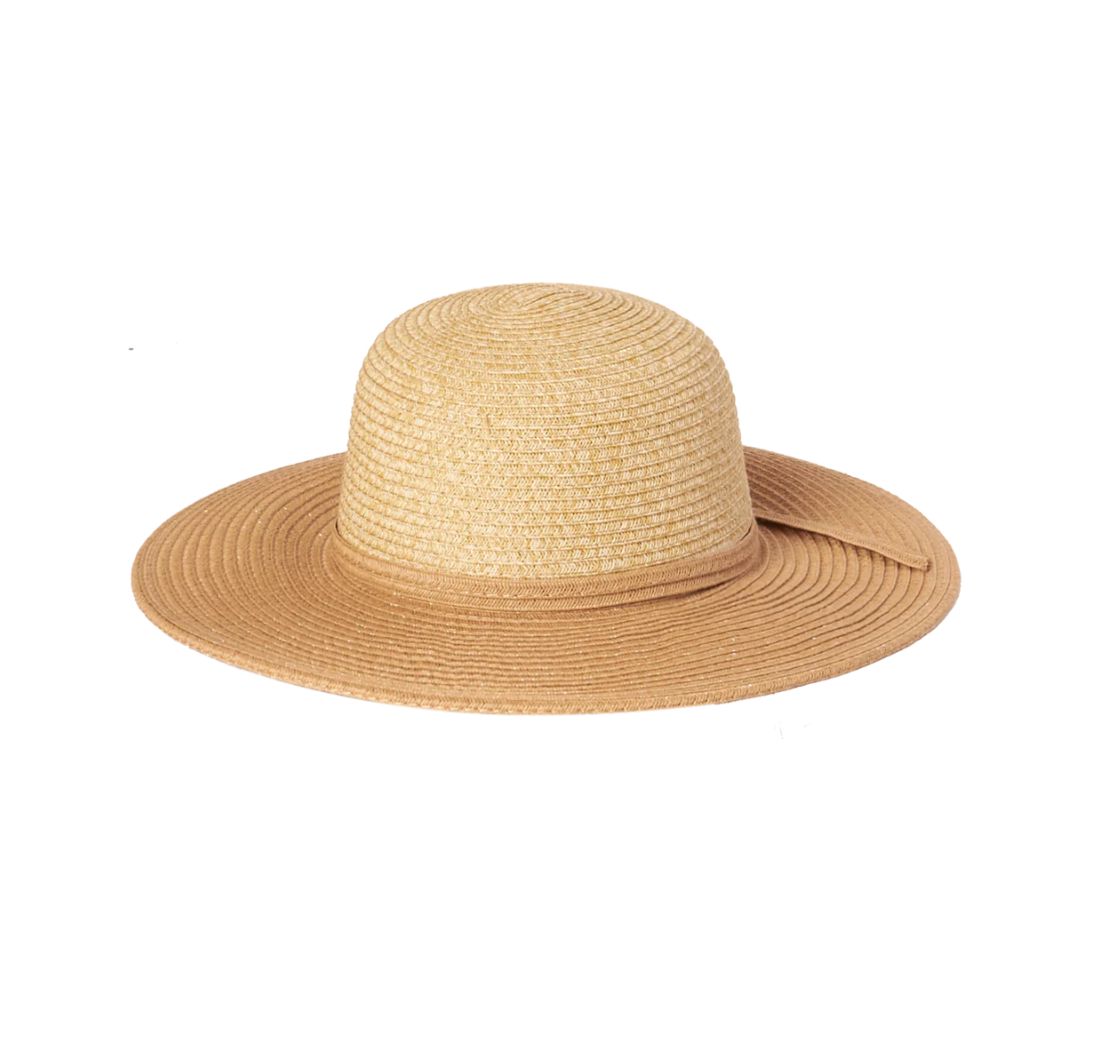 Two Tone Natural Women&#39;s Wide Brim Hat Santa Cruz