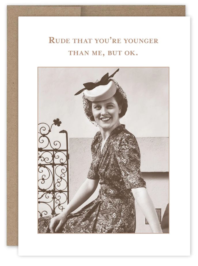 Rude Younger Birthday Card