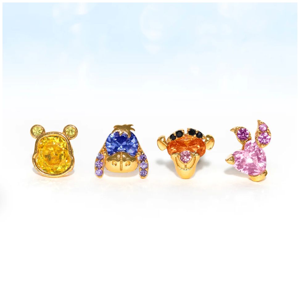 Disney Welcome To Hundred Acre Wood Earring Set Gold