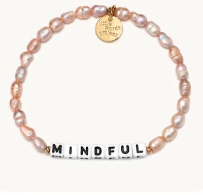 Mindful Freshwater Pearl Little Words Project Bracelet