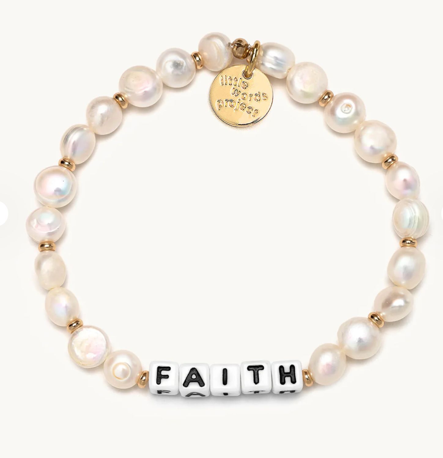 Faith Freshwater Pearl Little Words Project Bracelet