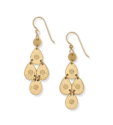 Gold Palm Canyon Small Teardrop French Wire Earrings