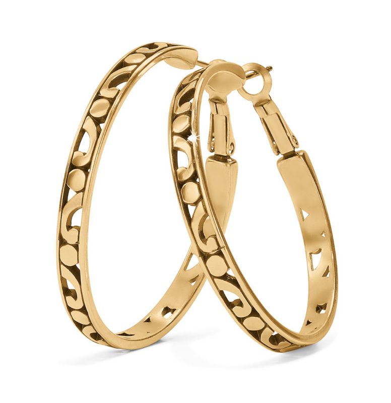 Gold Contempo Large Hoop Earrings