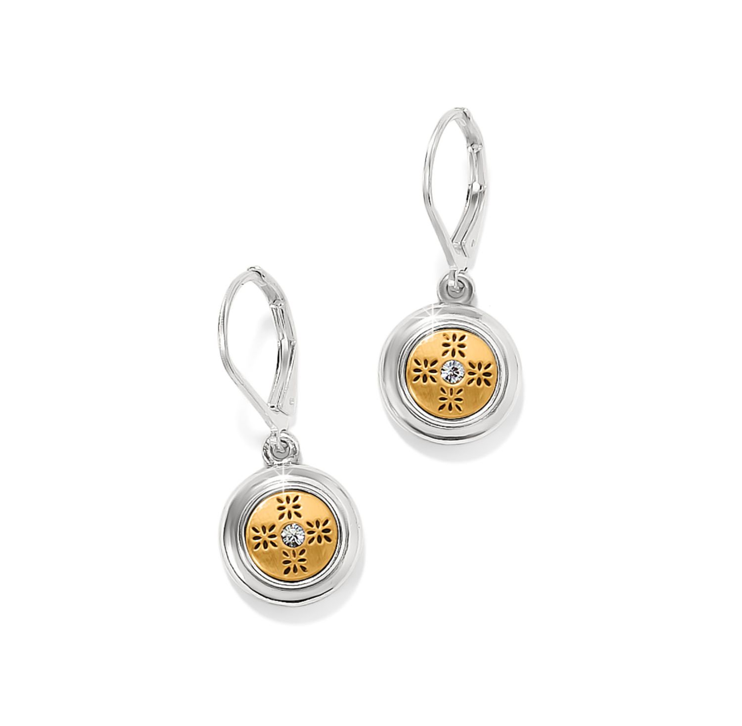 Mosaic Round Mini Leverback Earrings