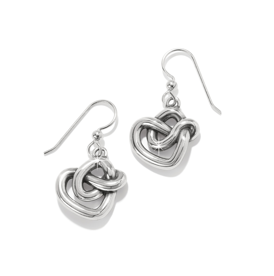 Interlok Curve Heart French Wire Earrings