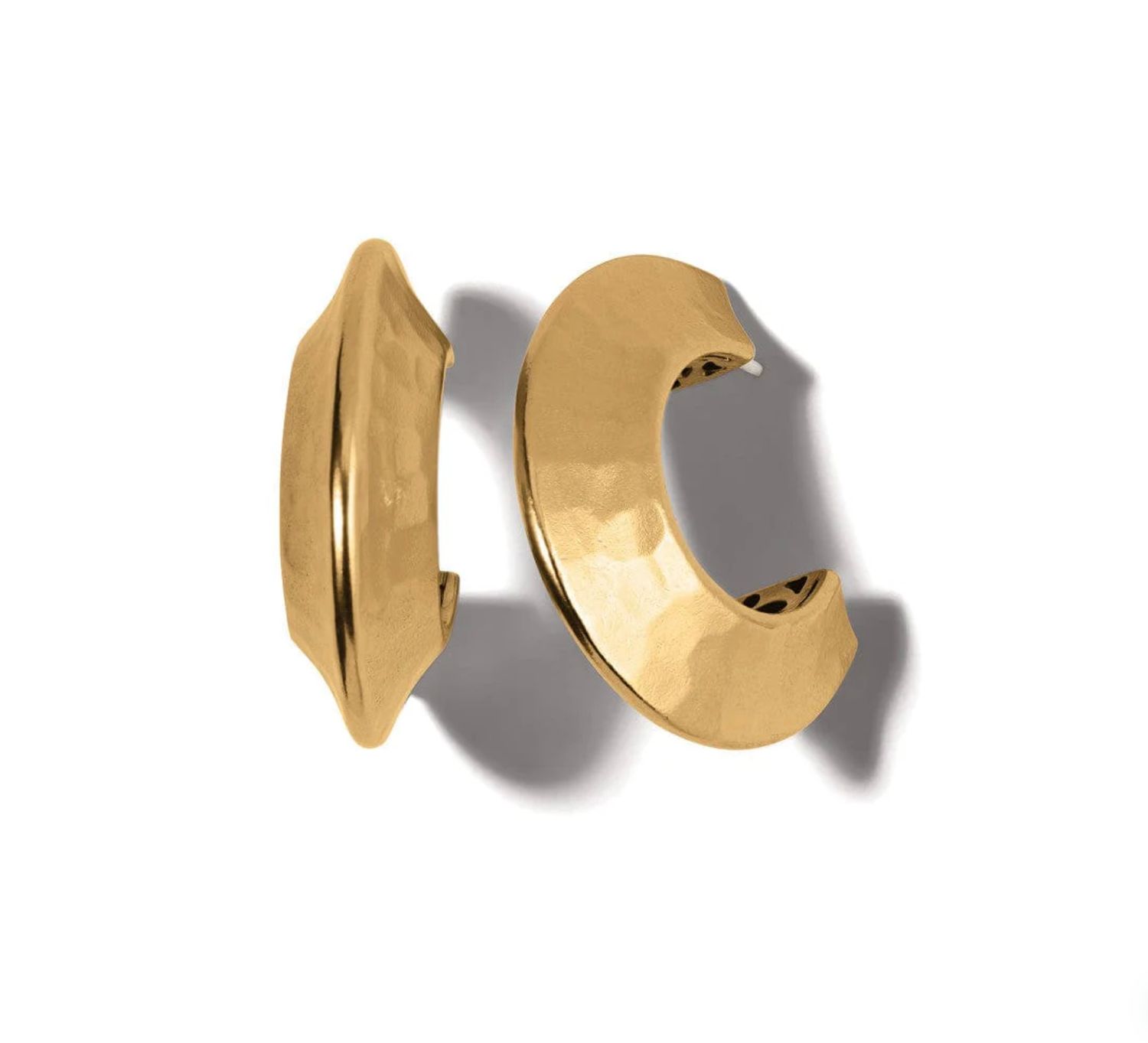 Mystic Moon Hoop Earrings Gold