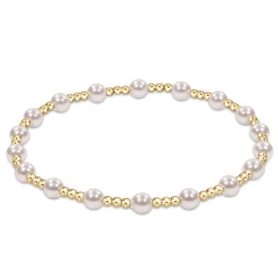 Classic Pearl Sincerity Pattern 4mm Bead Bracelet