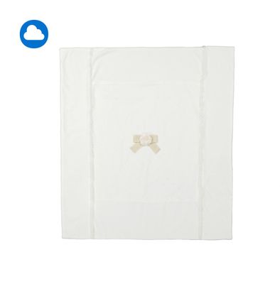Crude Cream Bow Blanket