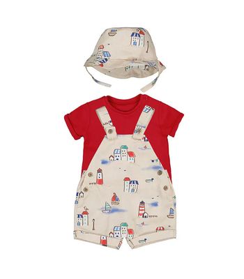 Marte  Lighthouse Short Dungaree &amp; Hat Set