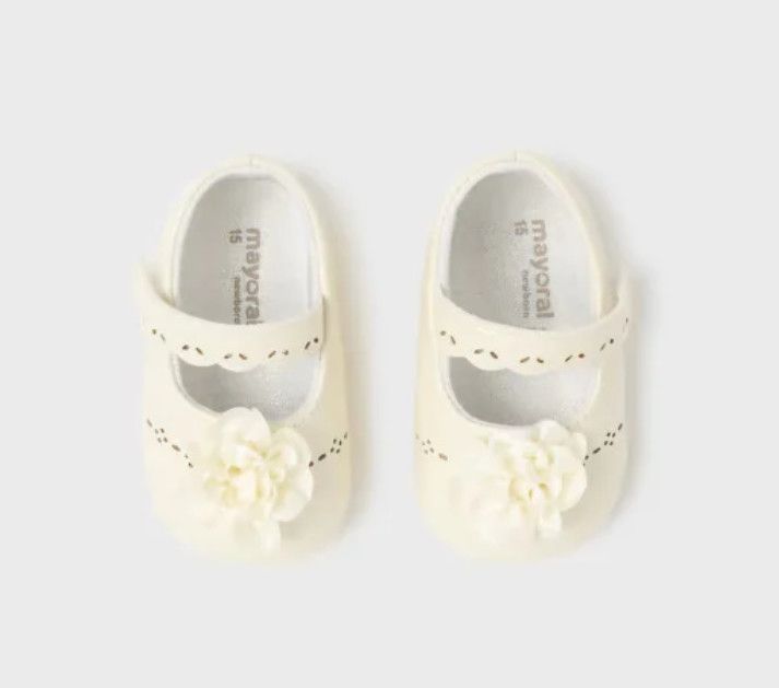 Dressy White Nacar Mary Jane Shoes