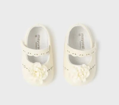 Dressy White Nacar Mary Jane Shoes