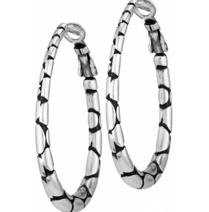 Pebble Oval Hoop Earring