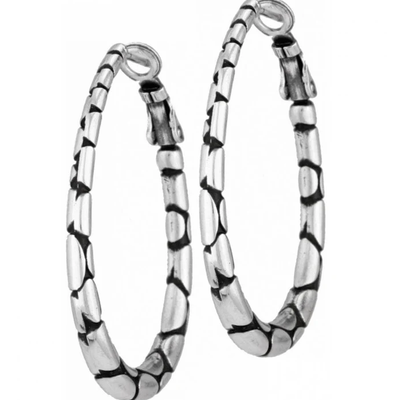 Pebble Oval Hoop Earring