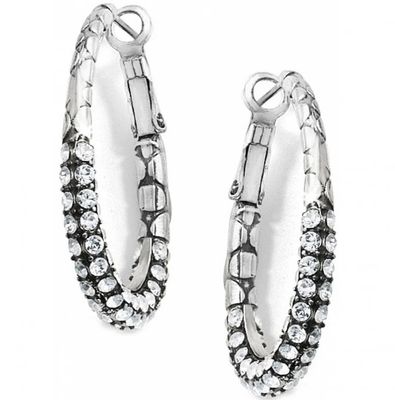 Pebble Pave Hoop Earrings
