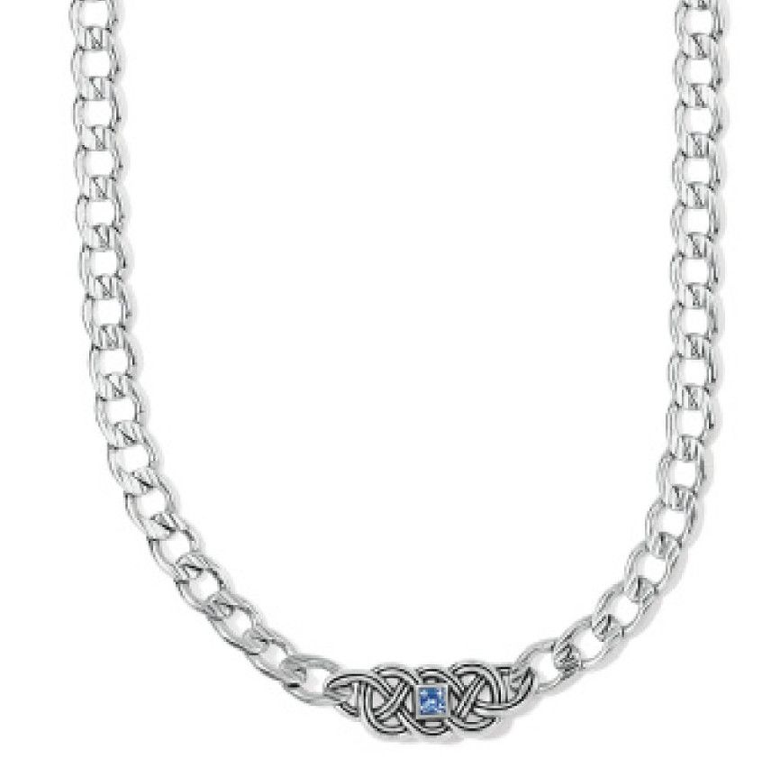 Interlok Lustre Collar Necklace Blue
