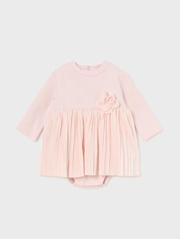 Layette  Rubor Pink Pleated Dress