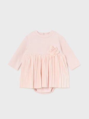 Layette  Rubor Pink Pleated Dress