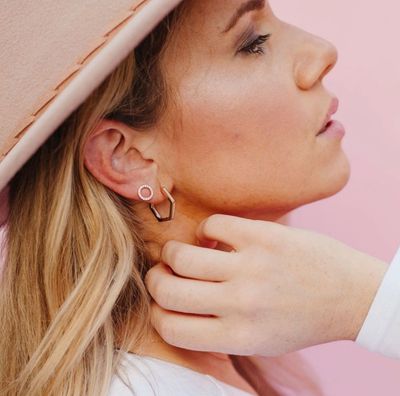Stardust Hexagon Hoops