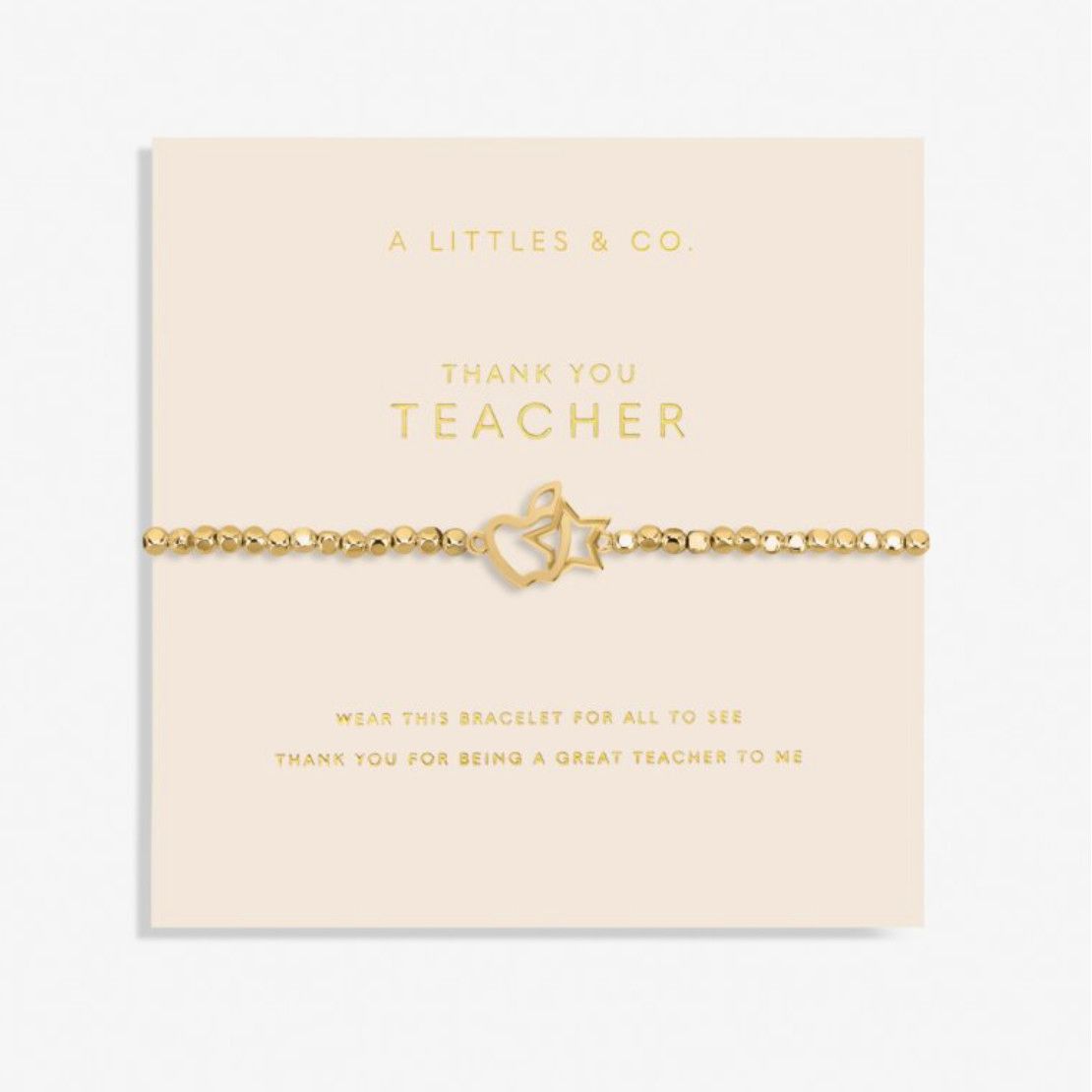 A Little &#39;Thank You Teacher&#39; Gold Bracelet
