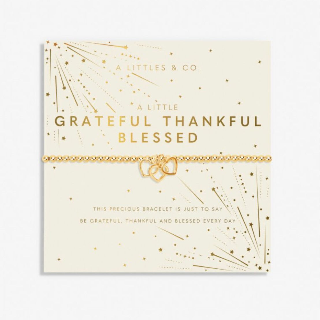 A Little &#39;Grateful Thankful Blessed&#39; Gold Bracelet
