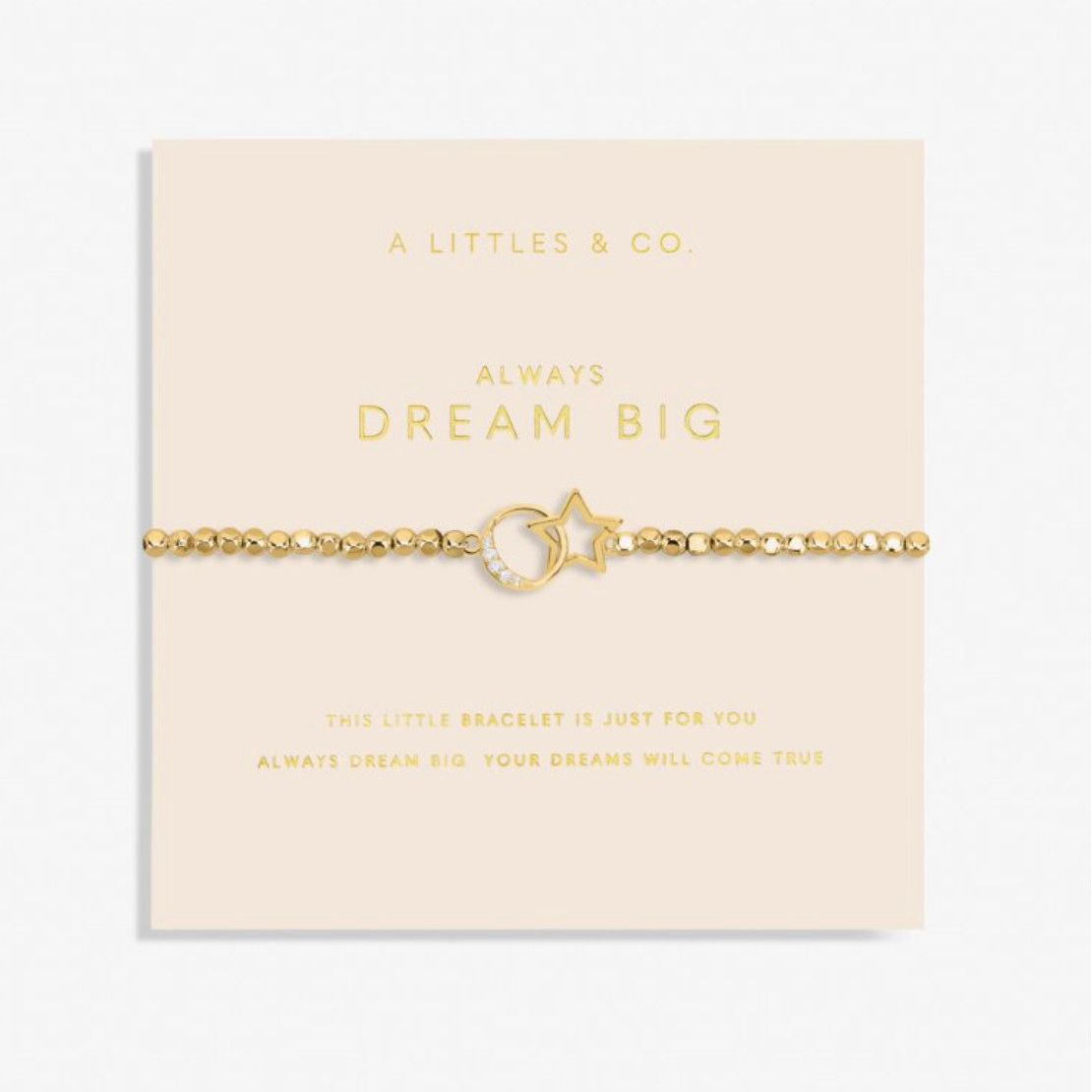 A Little &#39;Dream Big&#39; Gold Bracelet