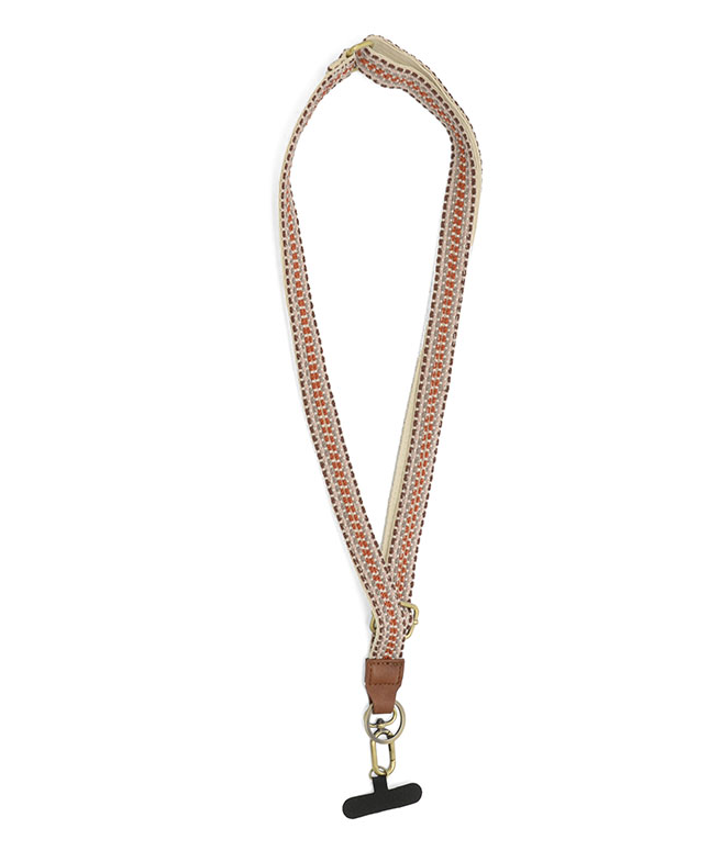 Soft Multi Stripe Woven Adjustable Lanyard