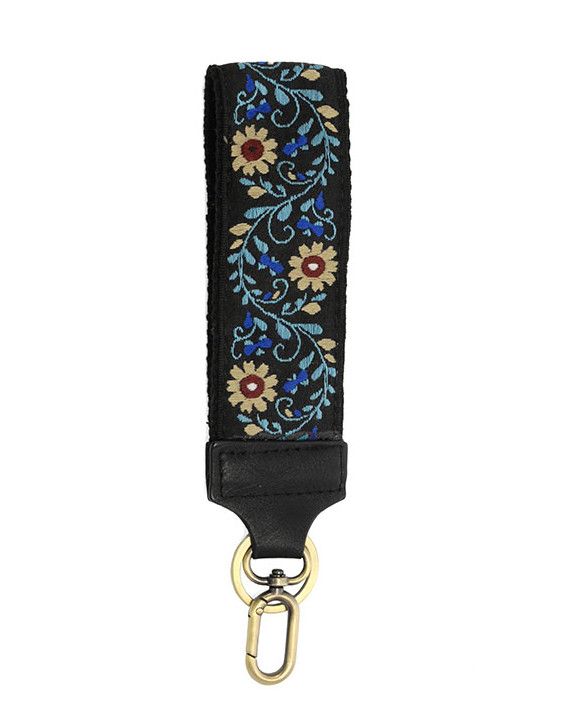 Multi Climbing Floral Vine Easy Find Wristlet