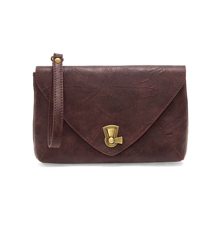 Claudia Keyhole Turnlock Envelope Crossbody Aubergine