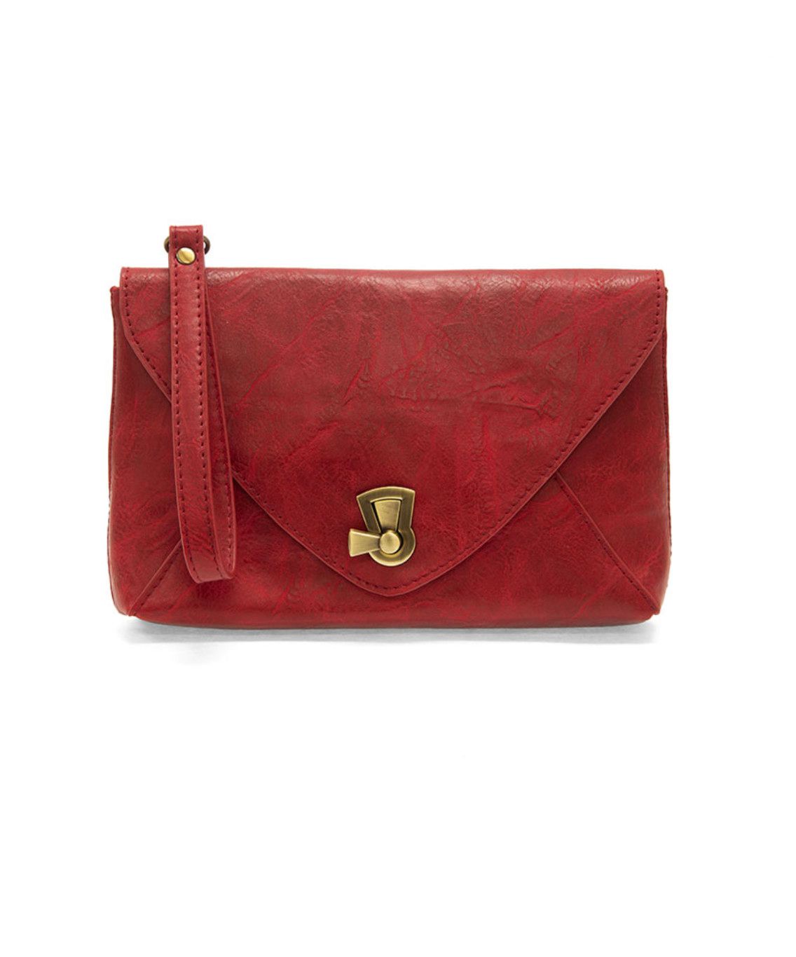 Claudia Keyhole Turnlock Envelope Crossbody Red