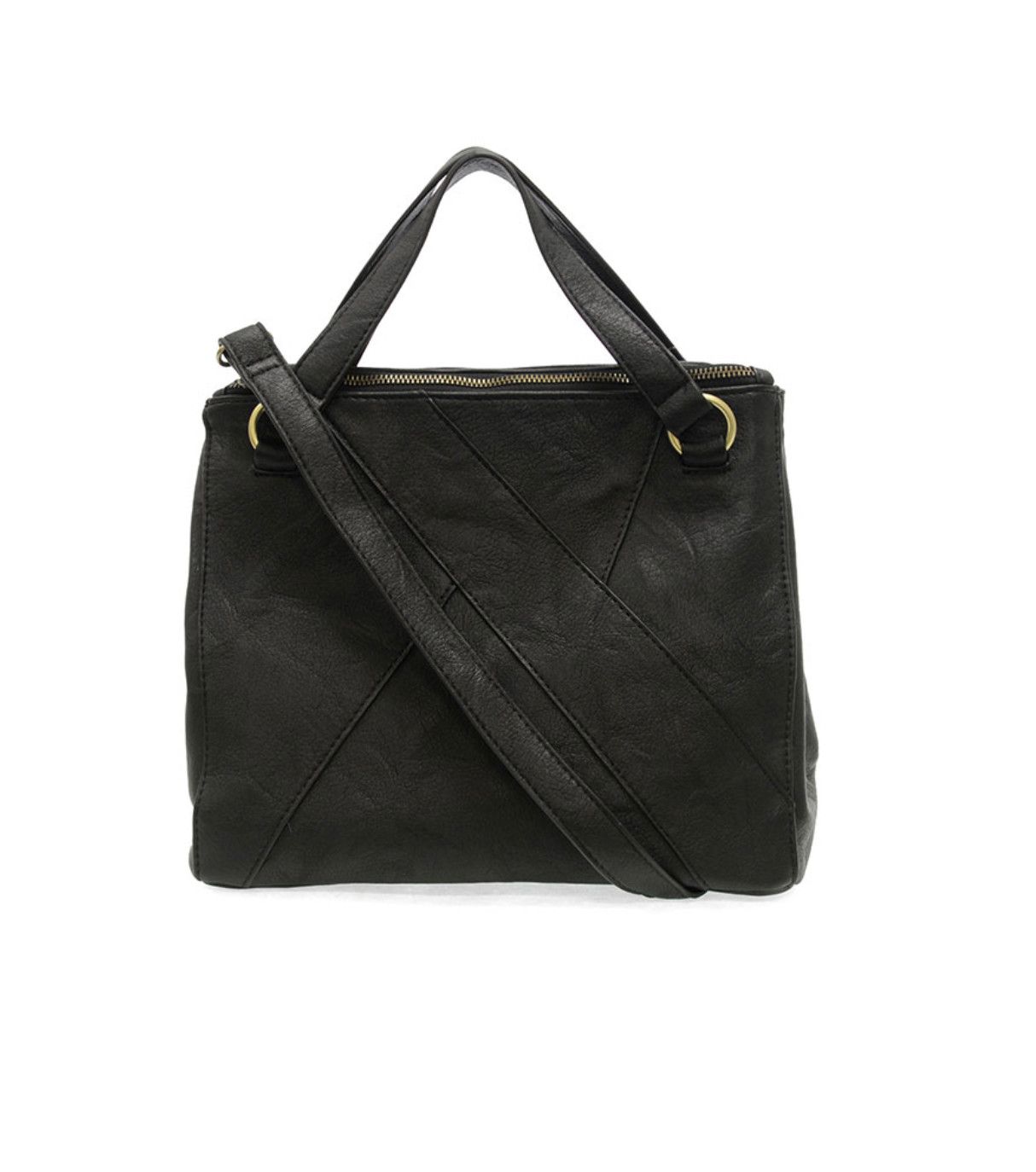 Black Janet Puzzle Convertible Crossbody Tote