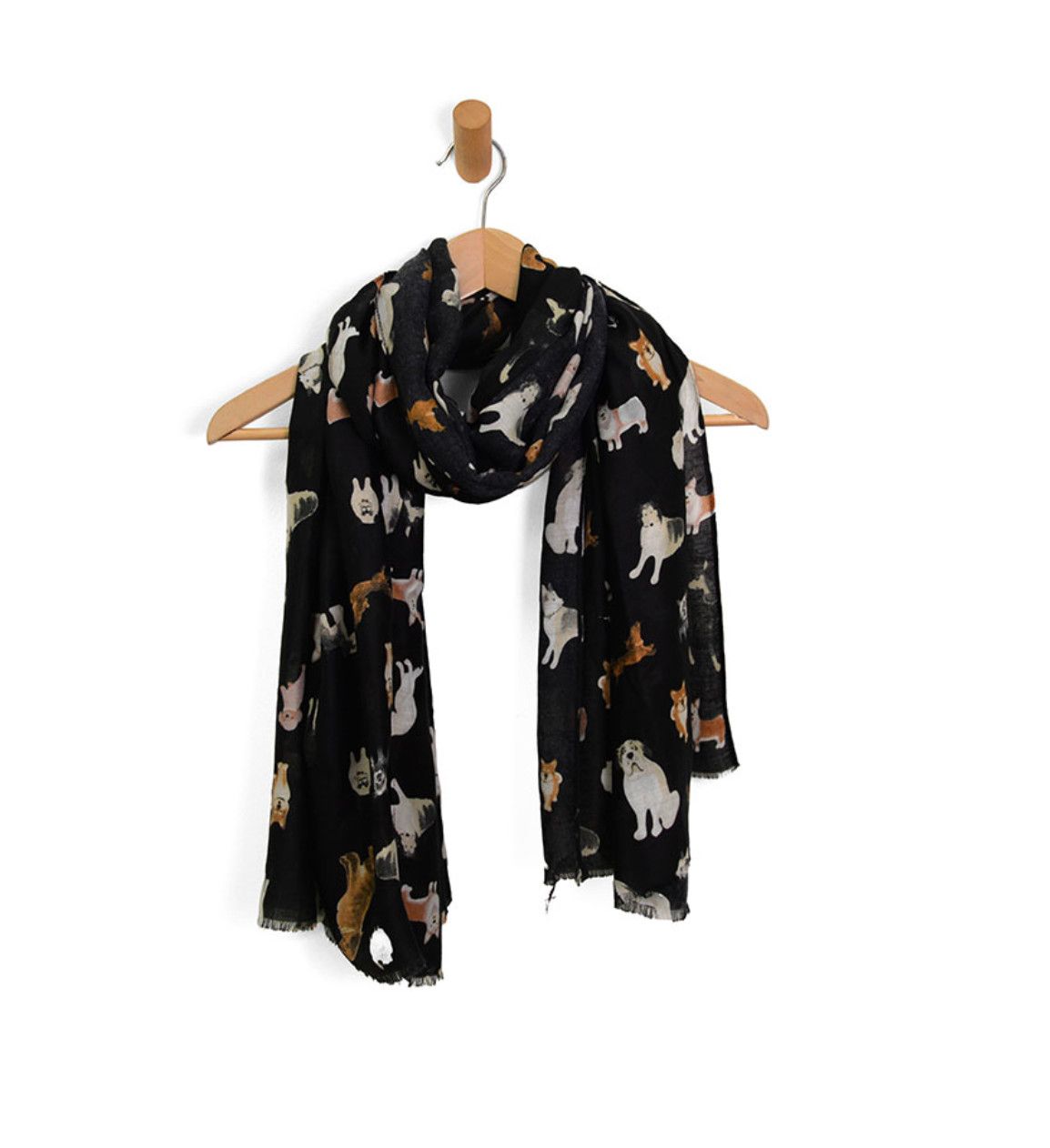 Black Mixed Dog Breed Scarf