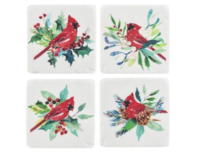 Christmas Cardinal Coaster (4 pc. set)