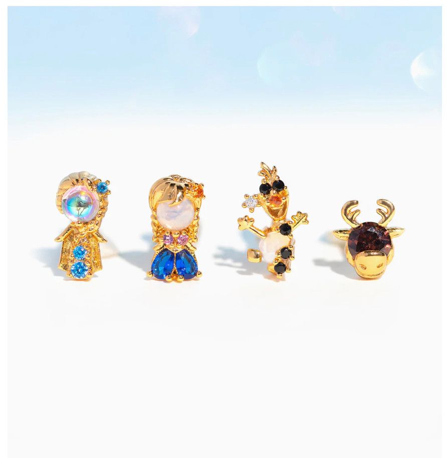 Disney Frozen Earring Set, Color: Gold