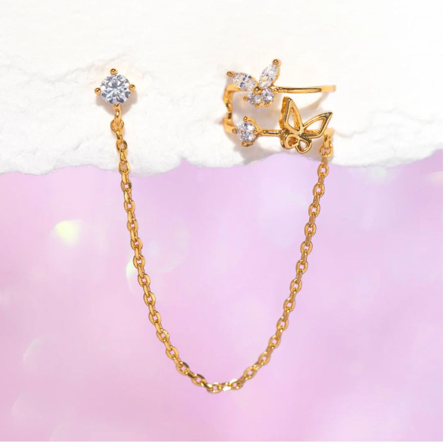 Enchanted Wings Ear Cuff + Stud