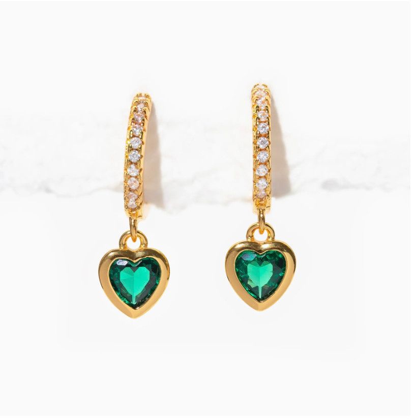 Green Goddess Dangle Hoops