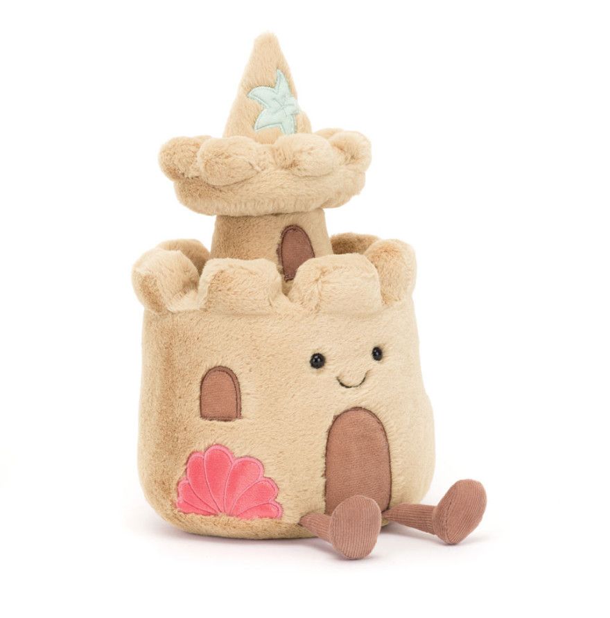 Amuseables Sandcastle plush toy with soft sand-colored design displayed at our boutique in Poughkeepsie NY

