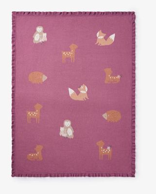 Forest Family Cotton Knit Baby Blanket