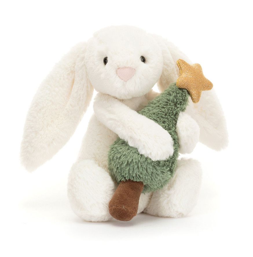Bashful Bunny with Christmas Tree