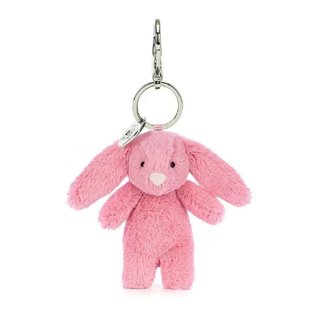 Jellycat Bashful Bunny Pink bag charm plush accessory at our boutique in Poughkeepsie NY
