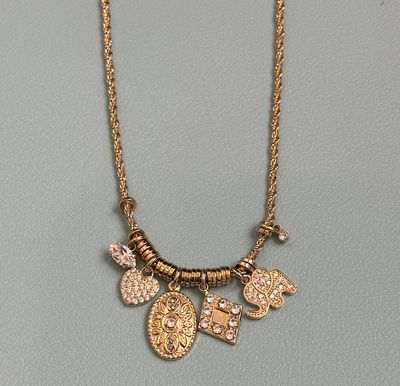 MULTICHARM ELEPHANT NECKLACE