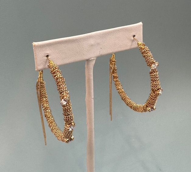 Mira Creoles Gold Earrings