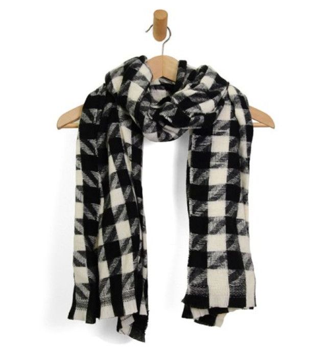 Houndstooth Scarf Black/White