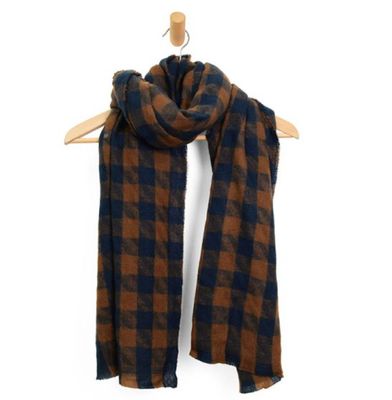 Houndstooth Scarf Caramel/Navy