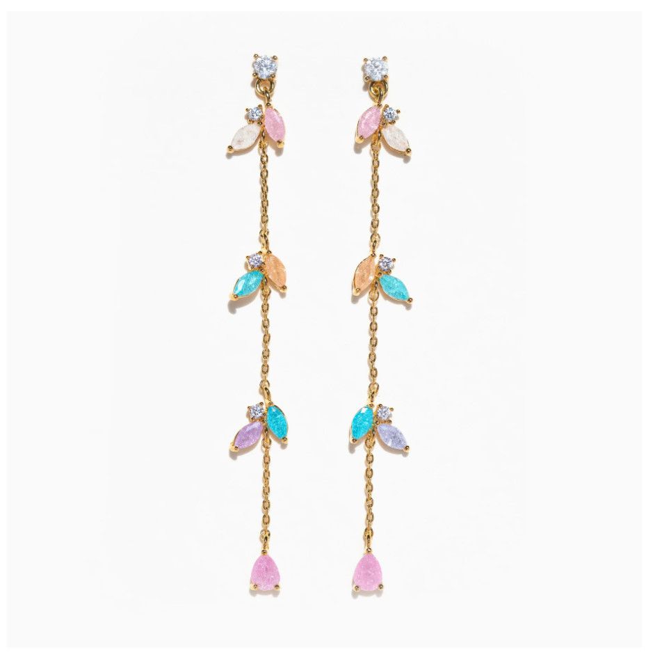 Summer Breeze Dangle Earrings, Color: Gold