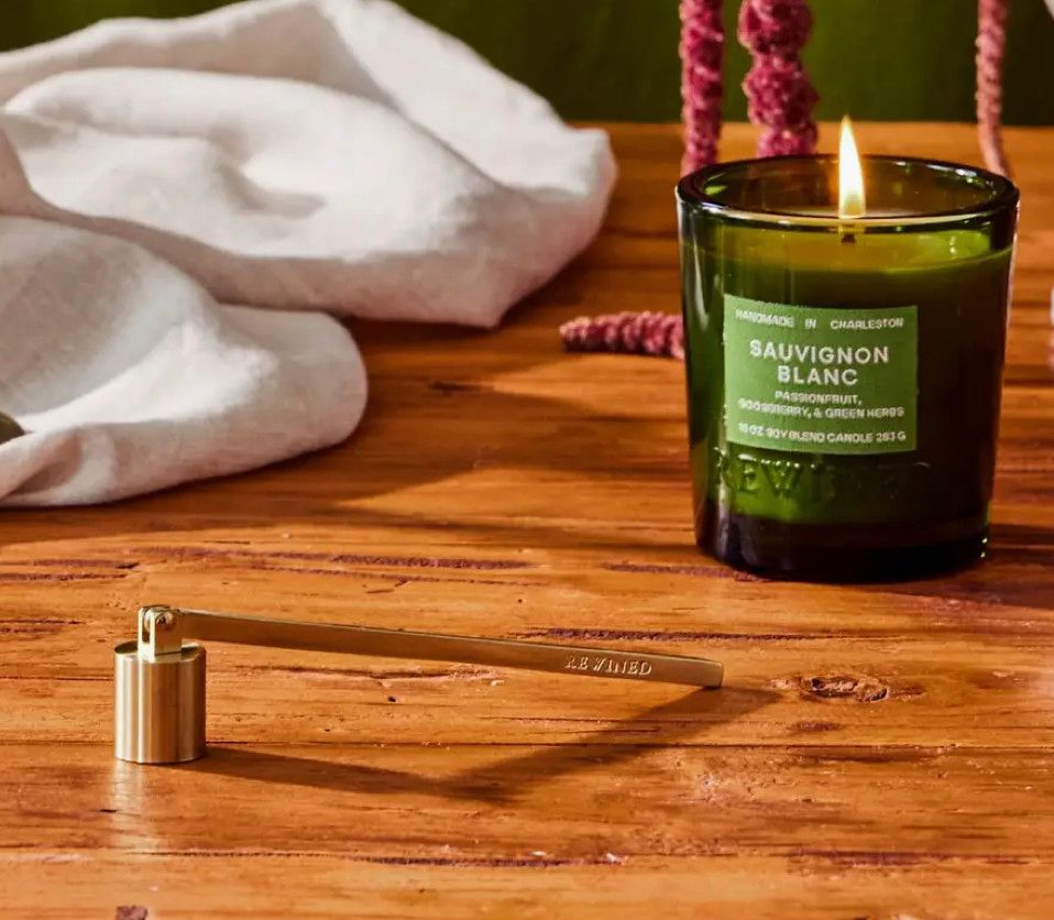 Brushed Gold Engraved Candle Snuffer