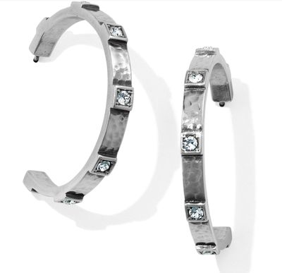 Silver Meridian Zenith Station Hoop Earrings